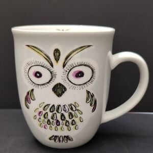 OWLS Collectable Vintage Design White Ceramic Mug